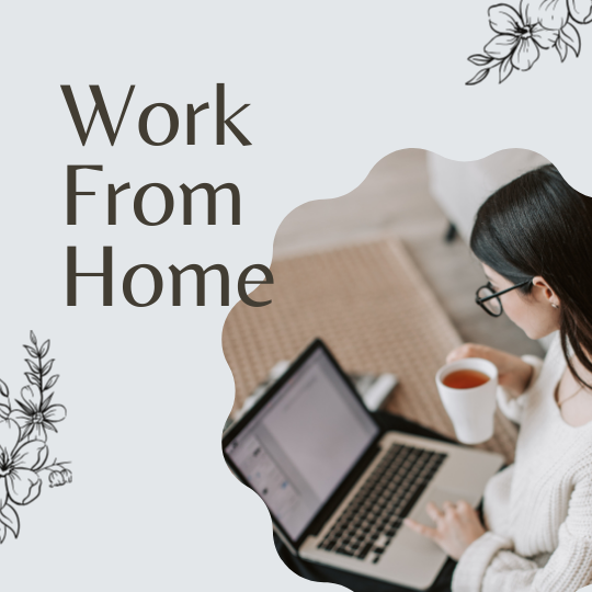 work from home instagram post